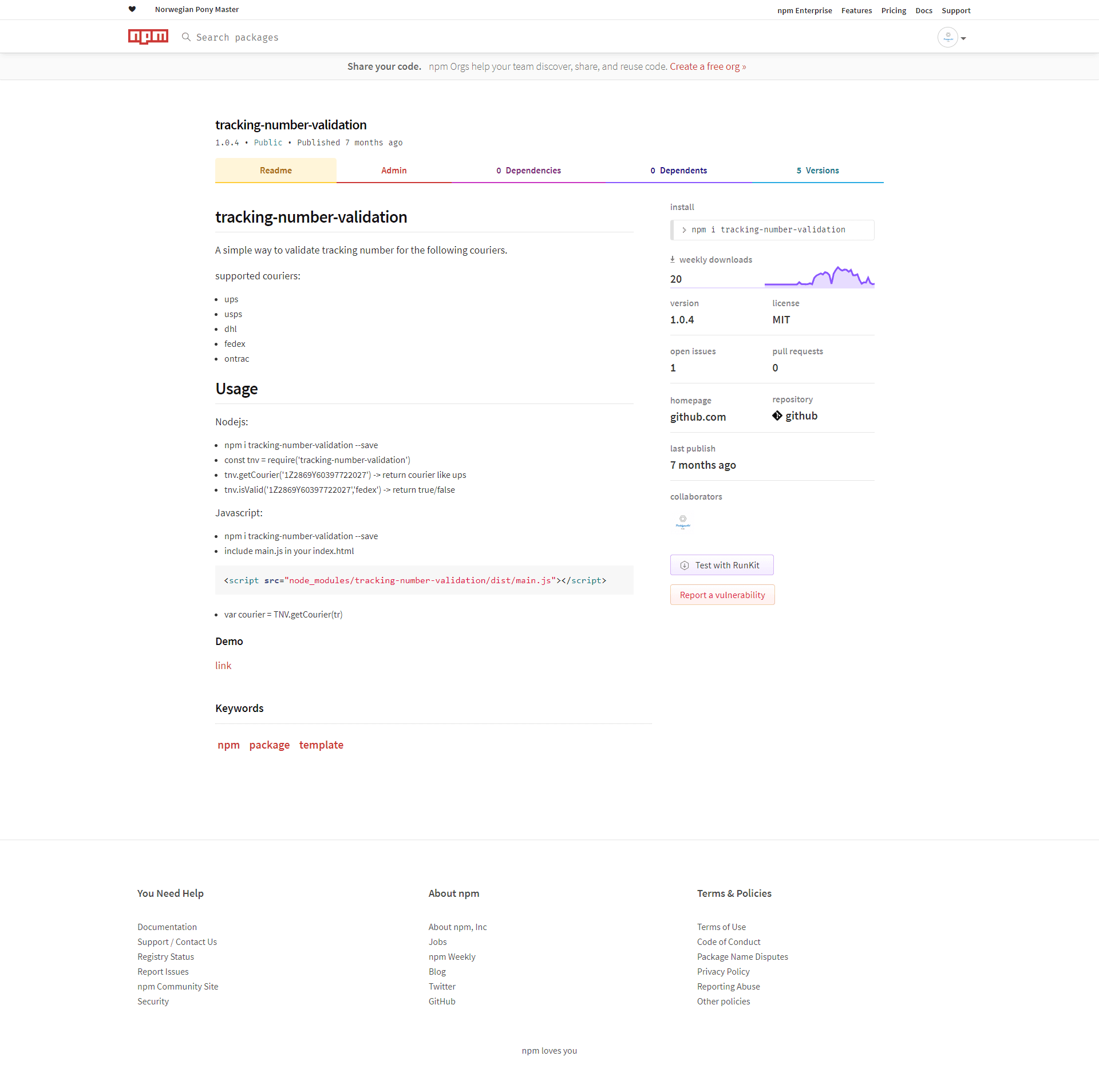 How my example npm package got 9.5k+ downloads.